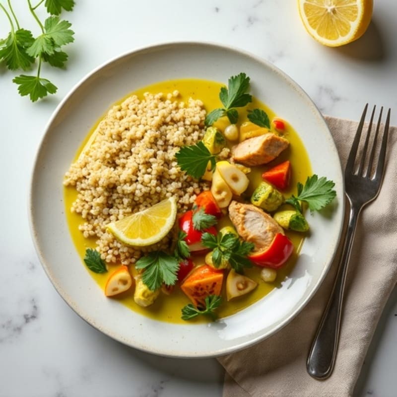 Creamy Green Coconut Chicken and Vegetable Curry