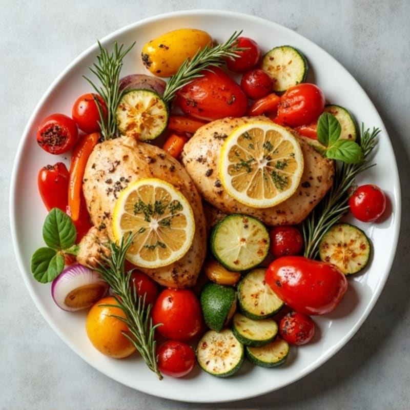 Sheet Pan Lemon Herb Chicken and Roasted Vegetables