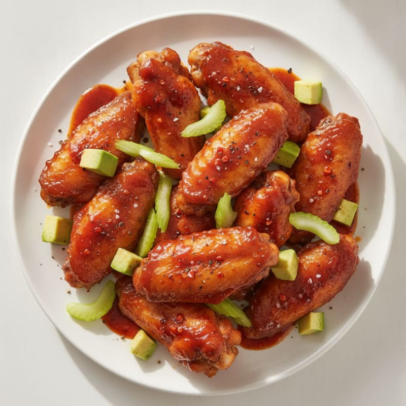 Spicy BBQ Glazed Chicken Wings