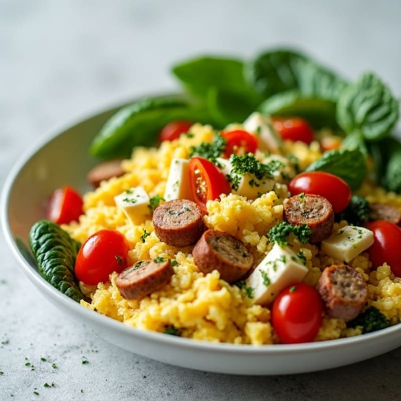 Hearty Veggie and Herb Egg Scramble