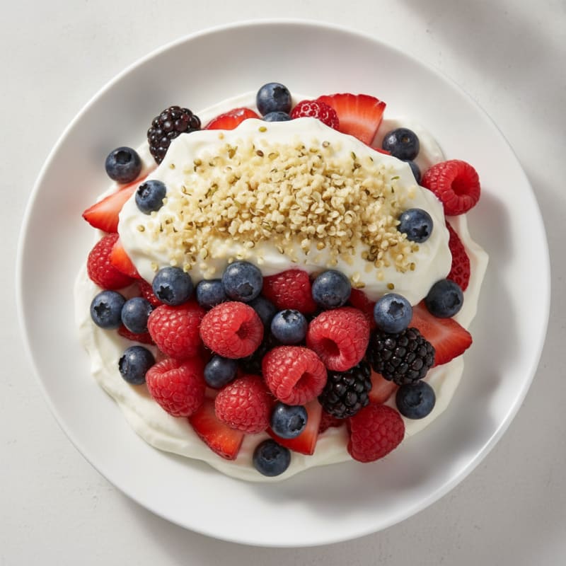 Creamy Protein Yogurt Parfait with Mixed Berries