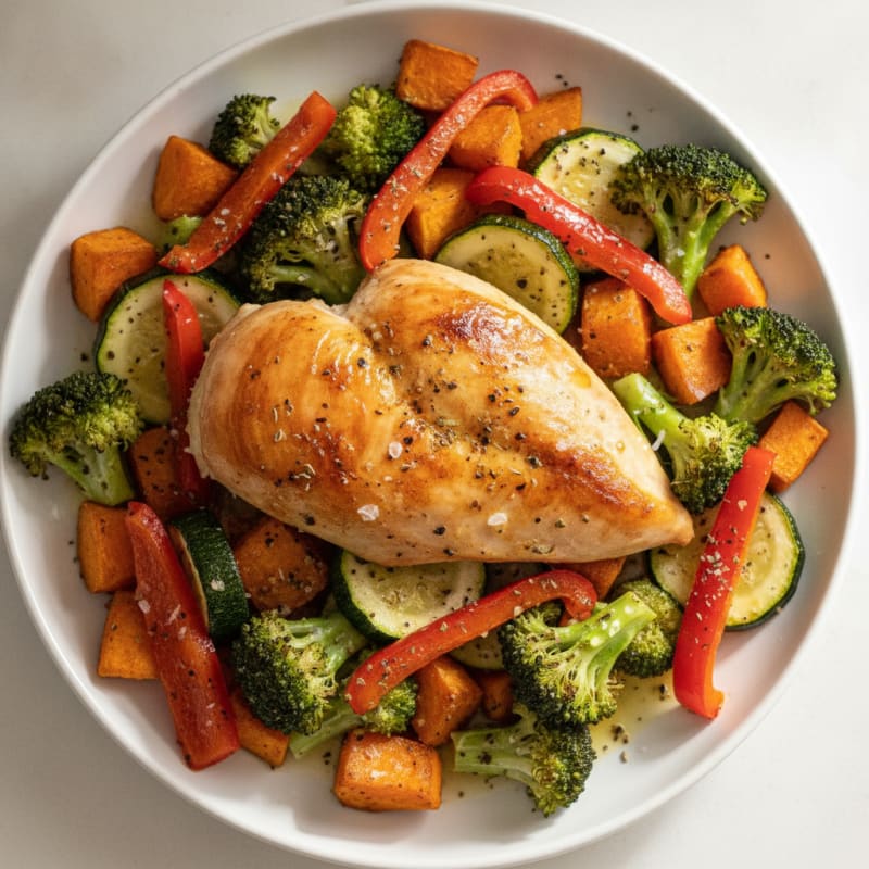 Roasted Chicken with Garden Vegetables