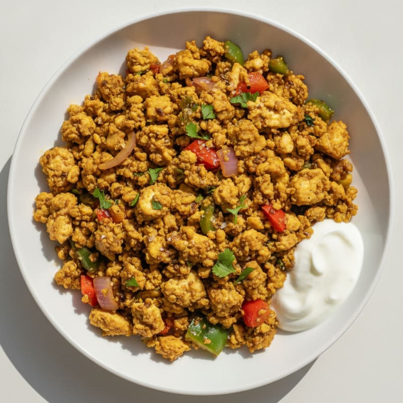 Paneer Bhurji with Bell Peppers
