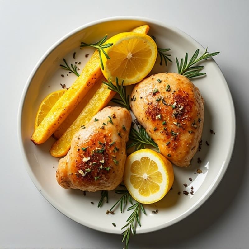 Sheet Pan Lemon Herb Chicken with Roasted Yellow Squash