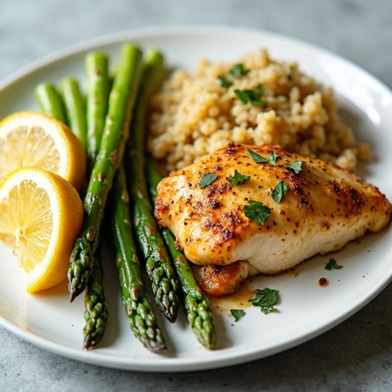 Sheet Pan Lemon Herb Chicken with Roasted Asparagus
