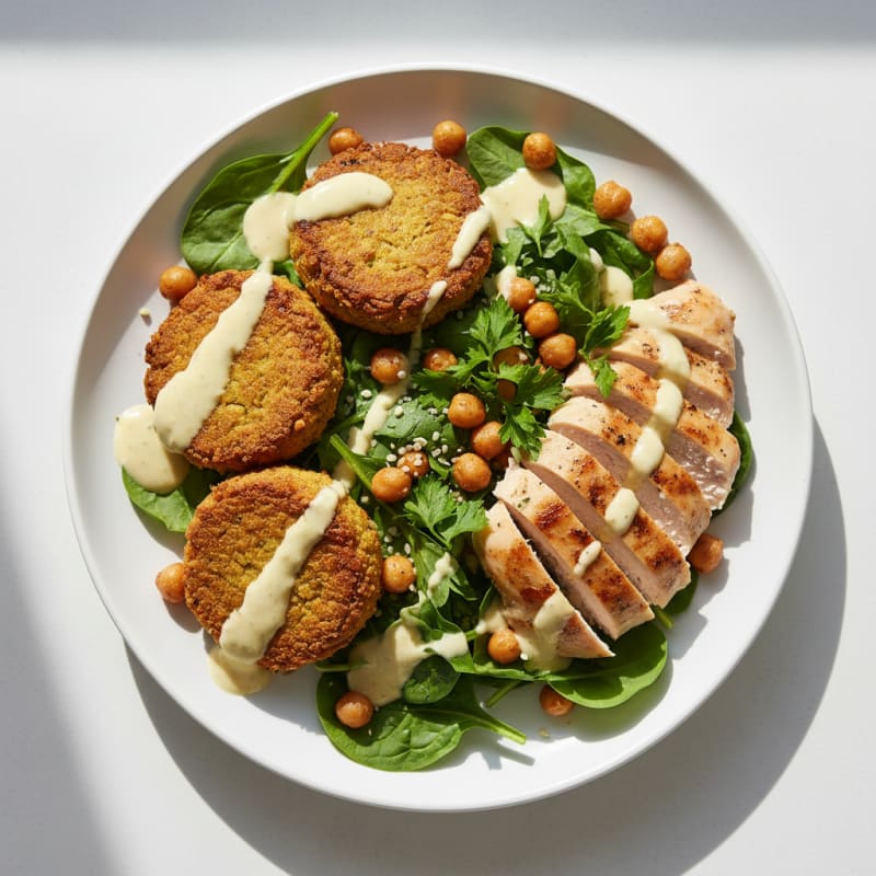 Crispy Falafel with Zesty Tahini Sauce