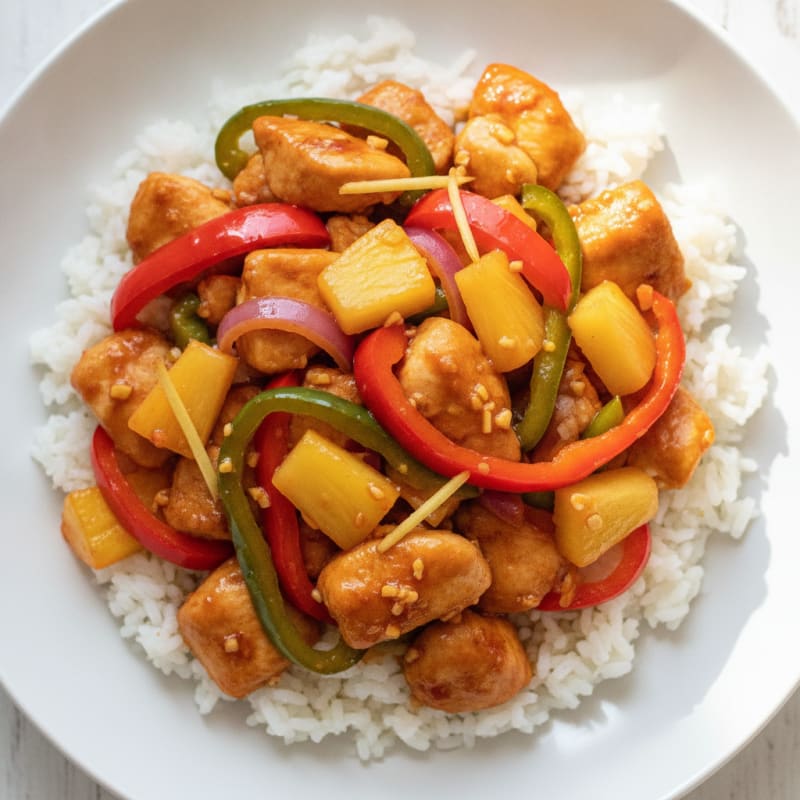 Sweet and Sour Chicken with Pineapple