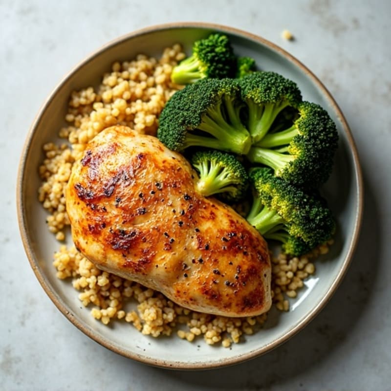 Sheet Pan Roasted Chicken and Broccoli with Quinoa