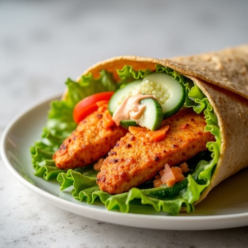 Healthy Buffalo Ranch Chicken Wrap