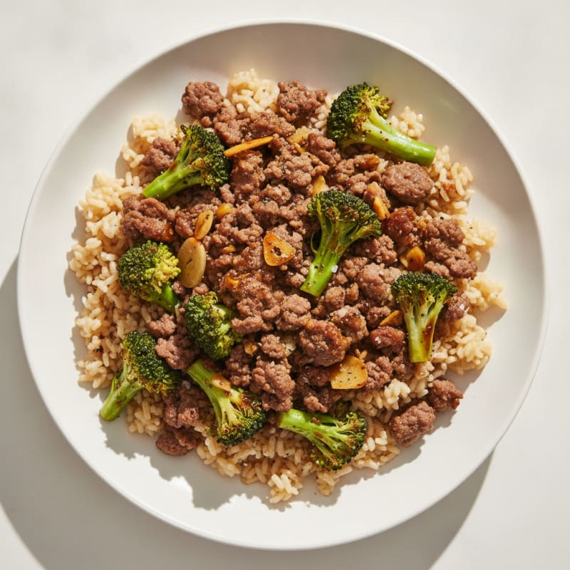 Savory Ground Beef and Broccoli Rice Bowl