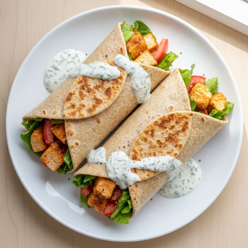 Crispy Buffalo Chicken Ranch Wraps