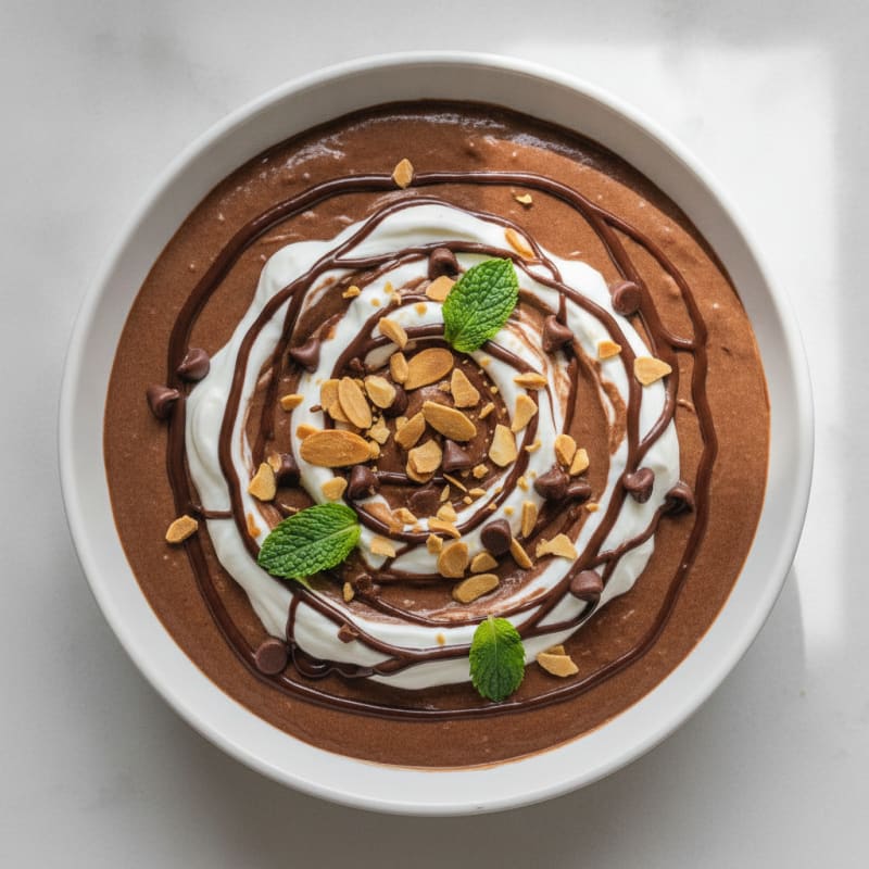 Silky Chocolate Protein Pudding with Greek Yogurt