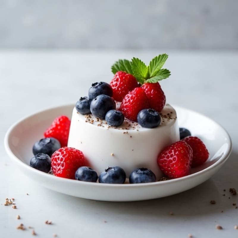 Silky Greek Yogurt Protein Mousse with Fresh Berries