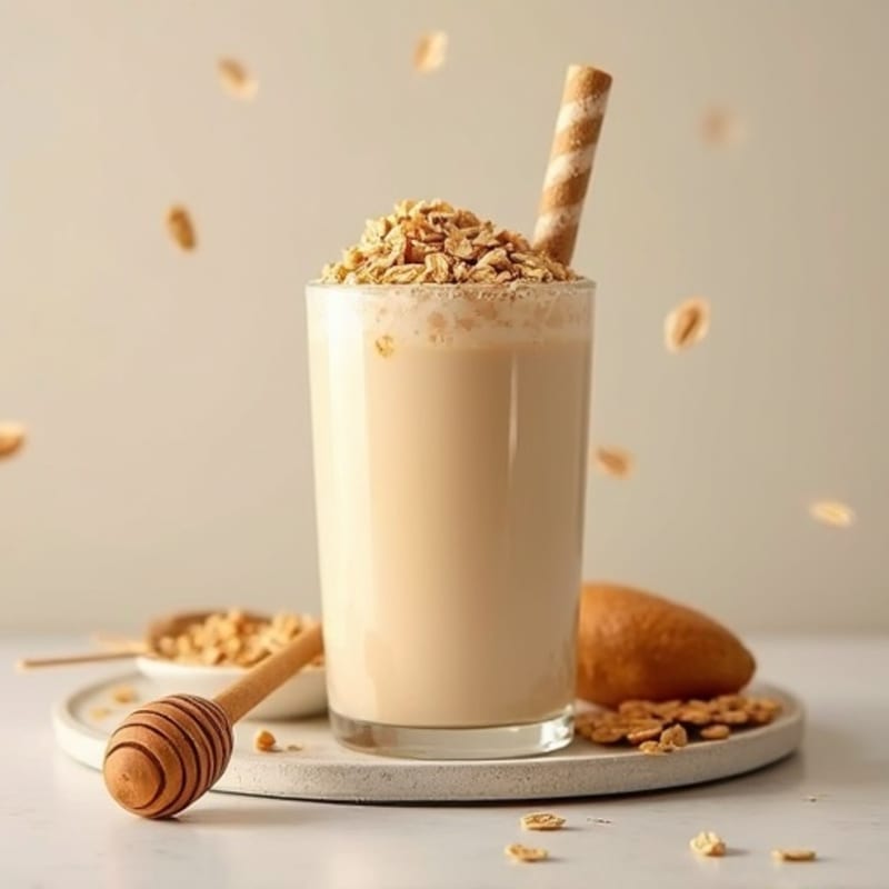 Protein Shake with Peanut Butter and Oats