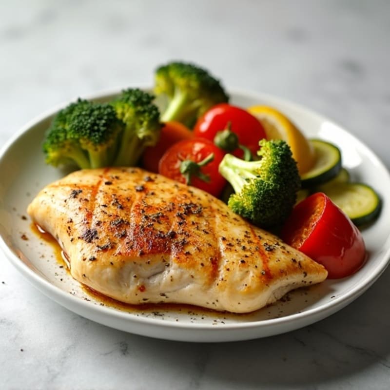 Lemon-Garlic Spiced Chicken with Roasted Vegetables