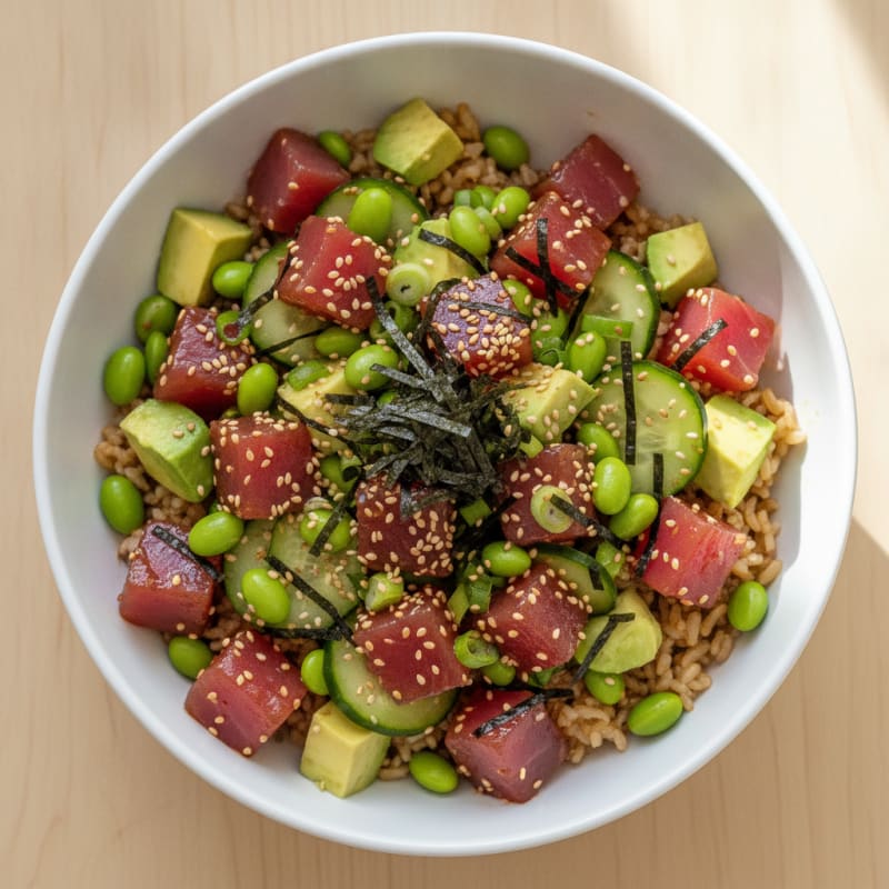 Ahi Tuna Hawaiian Poke Bowl