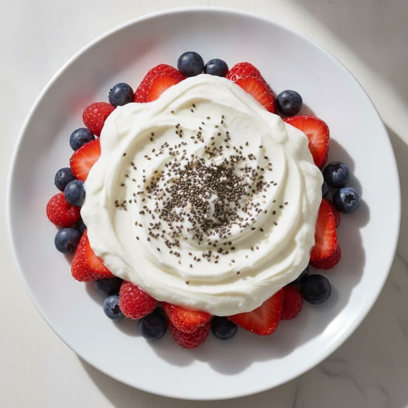 Silky Greek Yogurt Protein Parfait with Mixed Berries