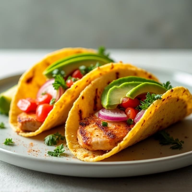 Grilled Chili-Lime Chicken Tacos with Fresh Avocado Salsa