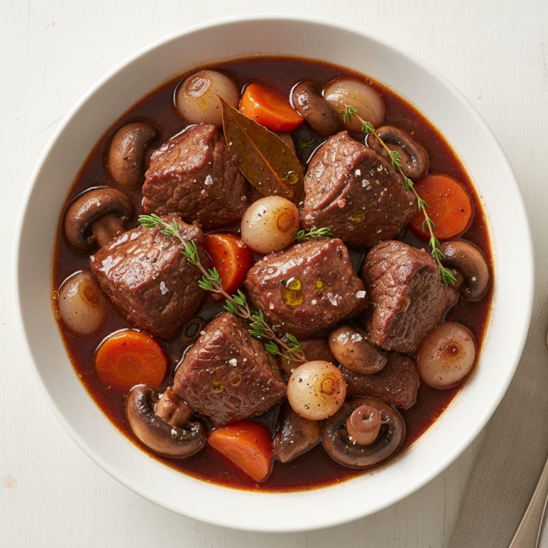 Beef Bourguignon with Pearl Onions