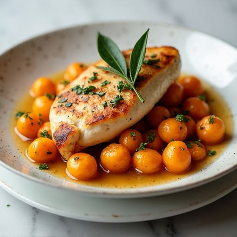 Herb-Roasted Sweet Potato Gnocchi with Sage Brown Butter and Chicken