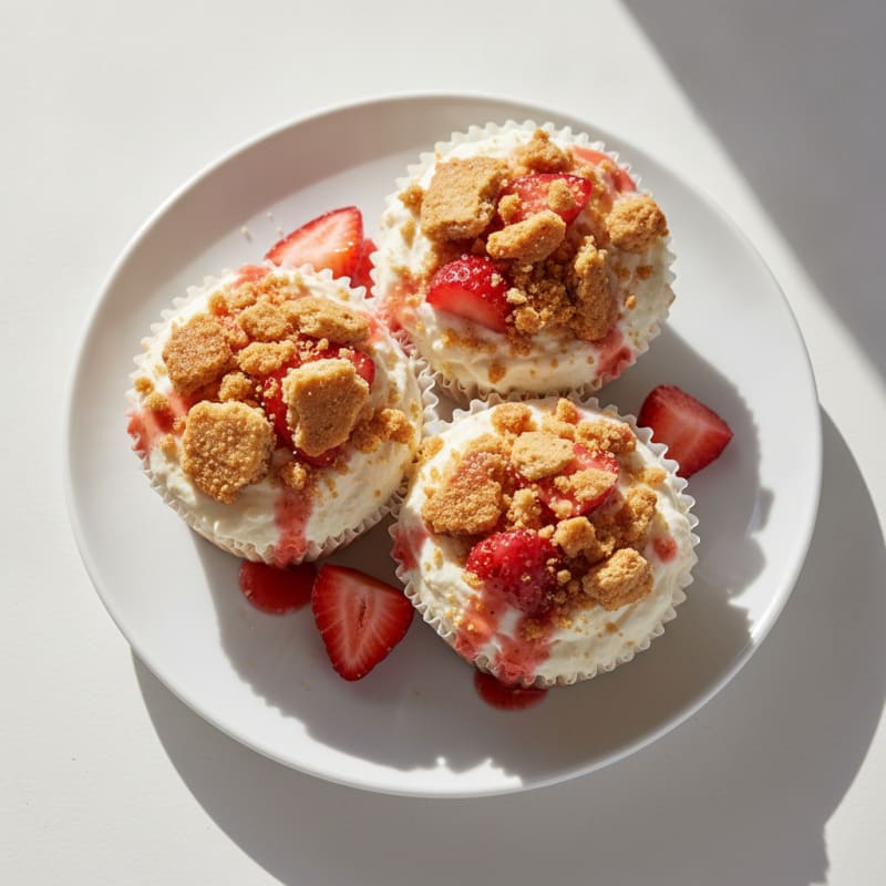 Protein Cheesecake Cups with Crushed Sugar Cookies