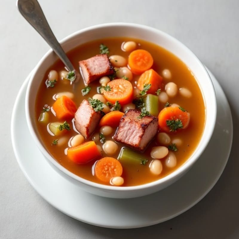 Hearty Smoked Ham and Bean Soup