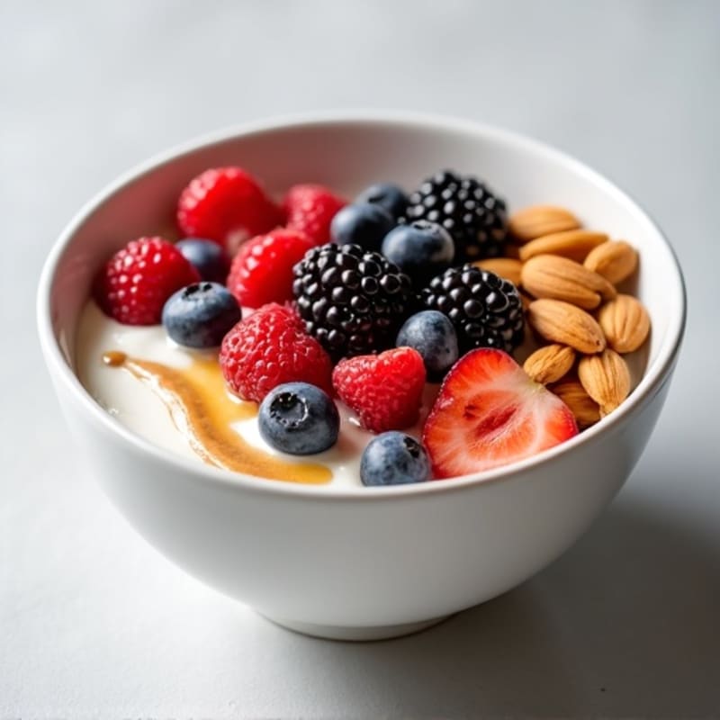 Greek Yogurt Protein Bowl with Berries and Almond Butter