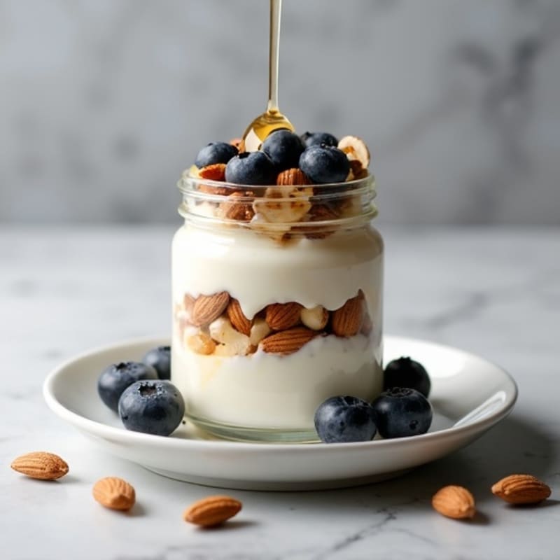 Creamy Greek Yogurt Protein Parfait with Almonds