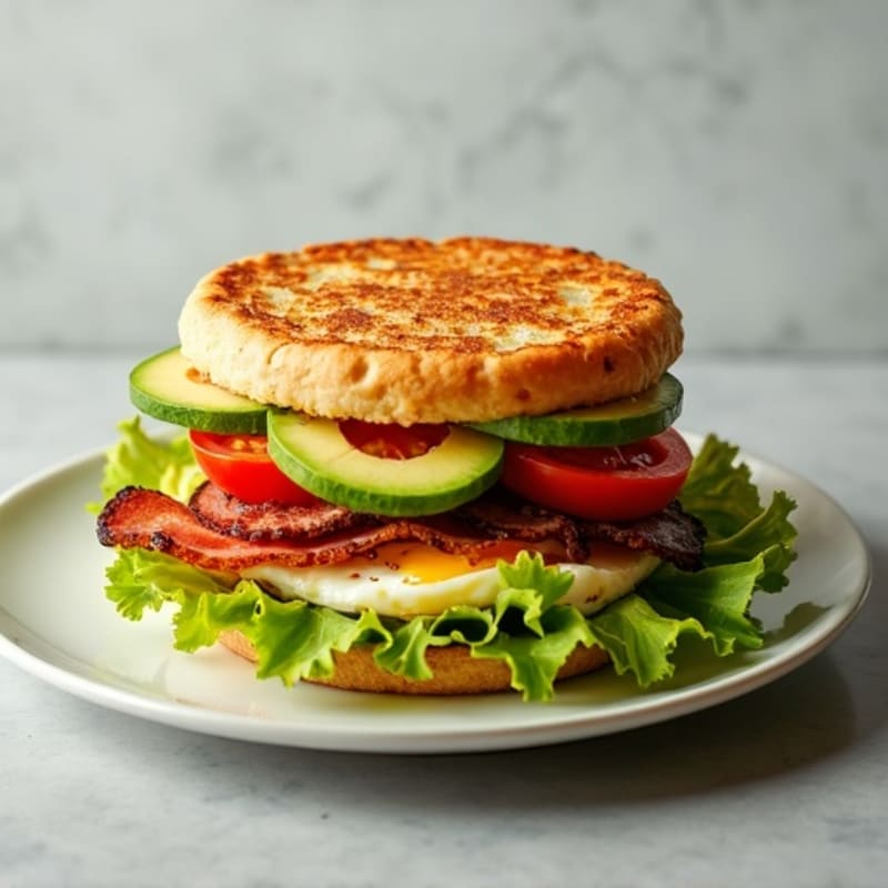 Crispy Turkey Bacon & Avocado Lettuce Stack