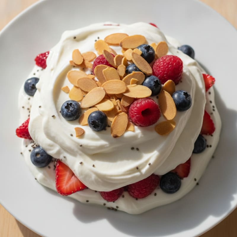 Greek Yogurt Protein Parfait with Mixed Berries