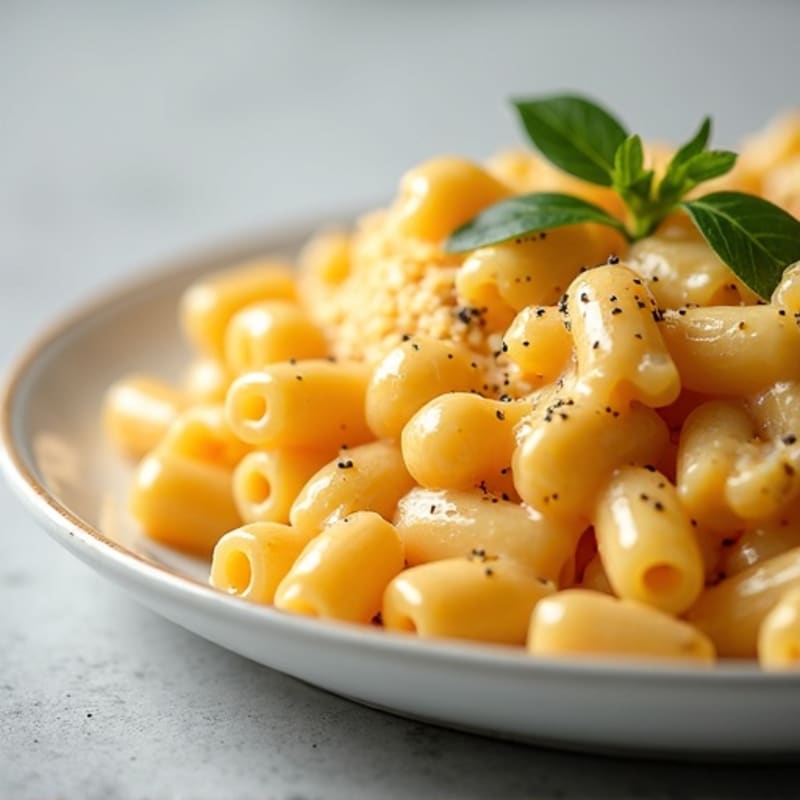 Creamy Baked Macaroni with Cheesy Cauliflower Sauce