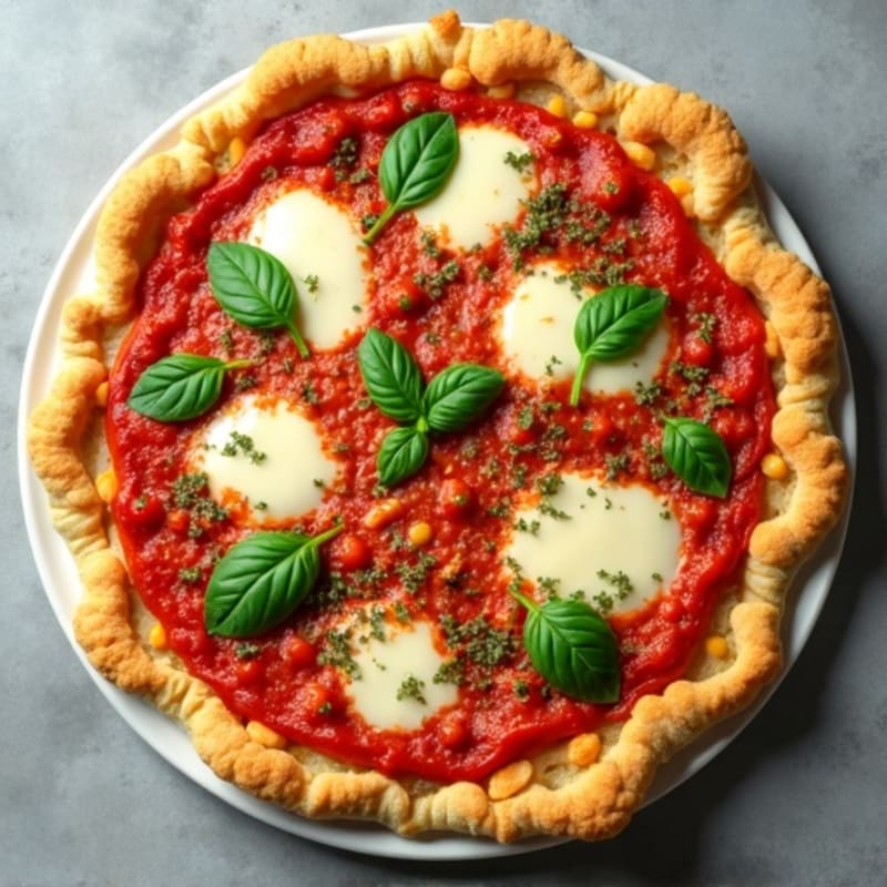 Cauliflower Crust Protein Pizza with Fresh Herbs