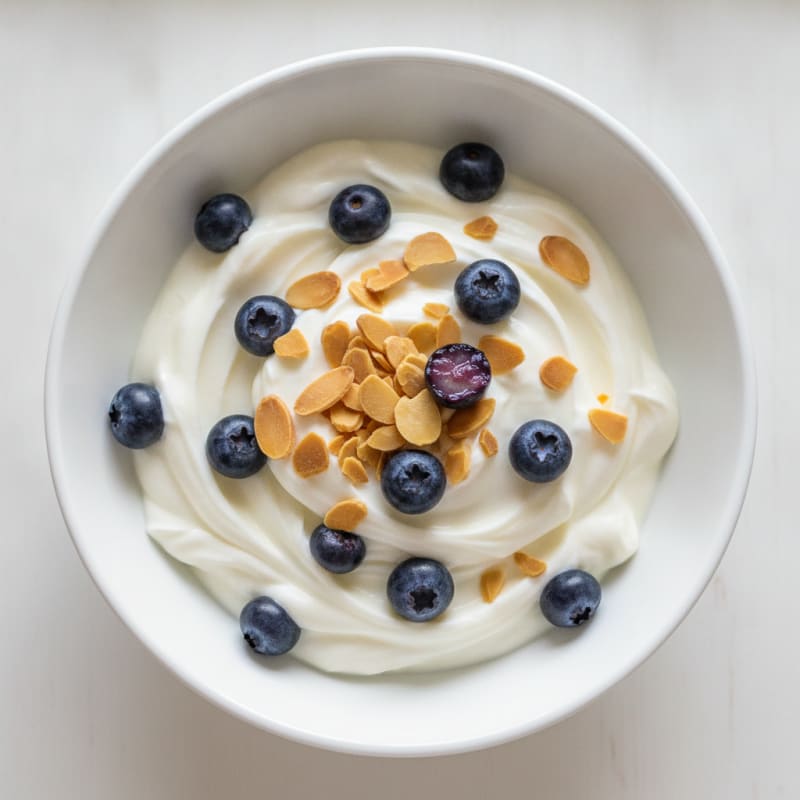 Vanilla Protein Yogurt with Fresh Blueberries