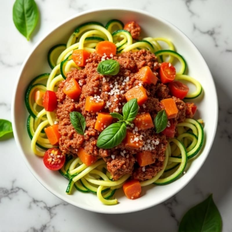 High-Protein Turkey Bolognese with Zucchini Noodles