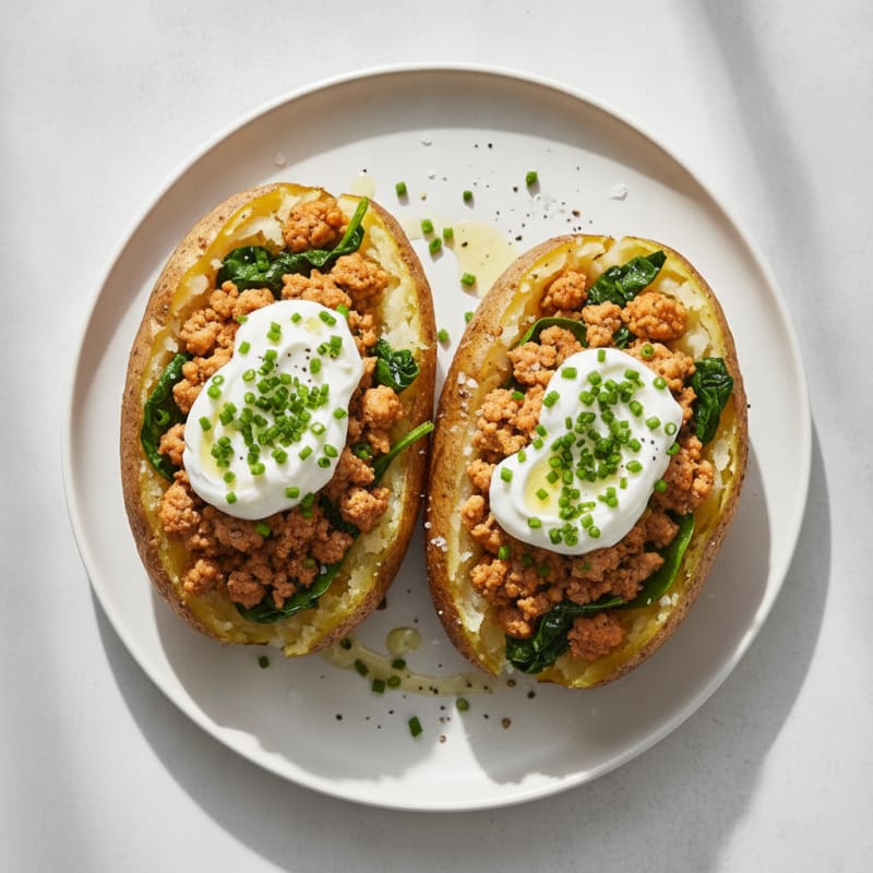 Loaded Baked Potatoes with Chives