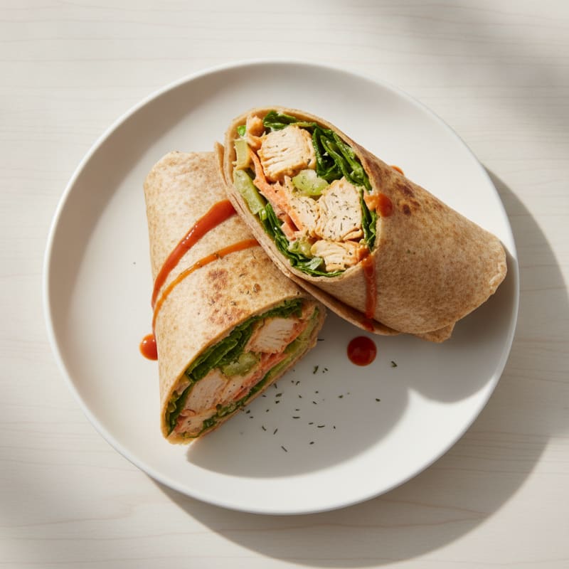 Buffalo Ranch Chicken Salad Wrap