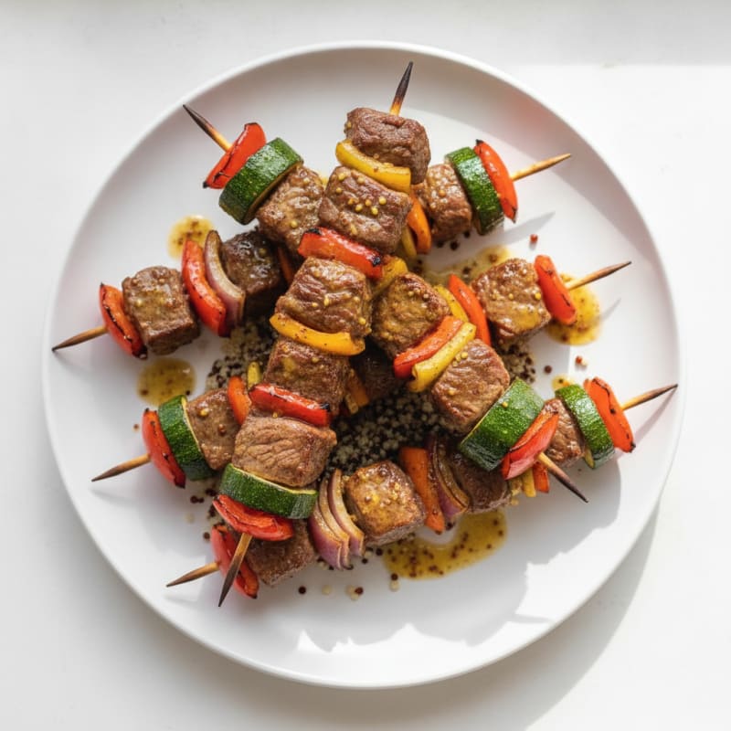 Tangy Grilled Sirloin Beef Kebabs