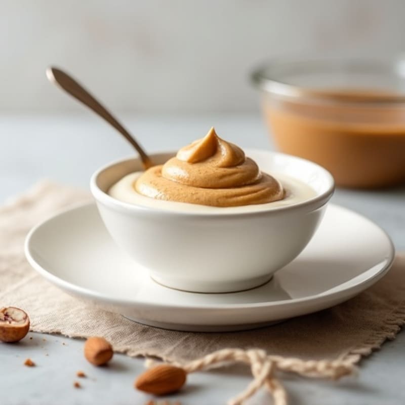 Silky Greek Yogurt Protein Pudding with Almond Butter Swirl
