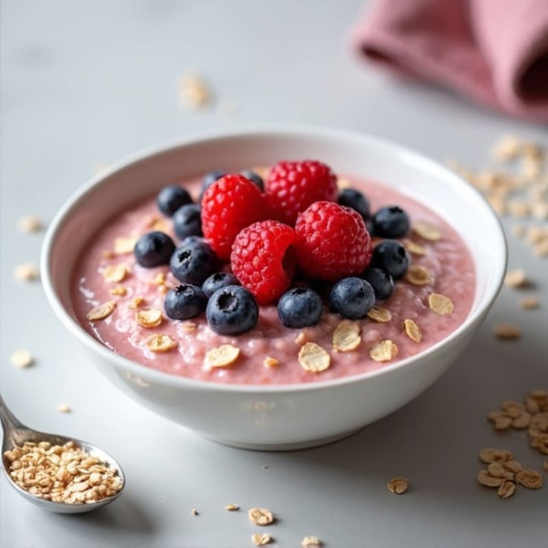 Creamy Berry Protein Overnight Oats
