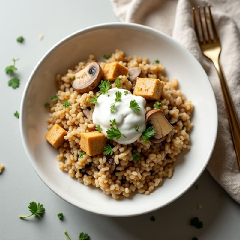 Wholesome Creamy Mushroom Brown Rice