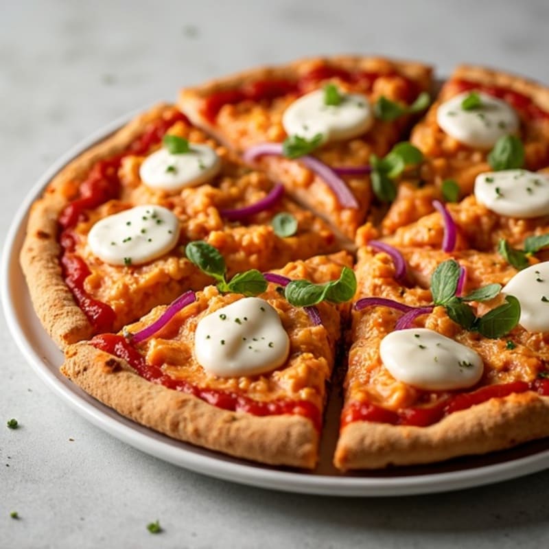 Crispy Buffalo Chicken Whole Wheat Pizza