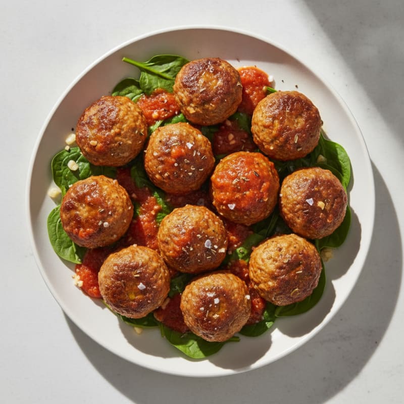Beef and Turkey Meatballs with Marinara