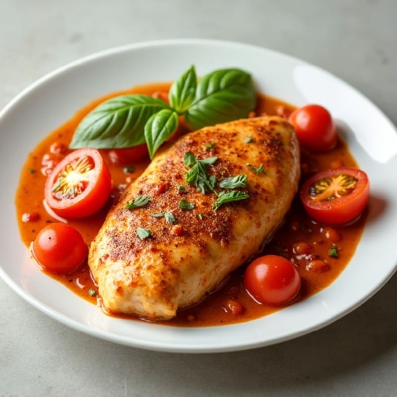 Healthy Creamy Spiced Chicken with Tomato