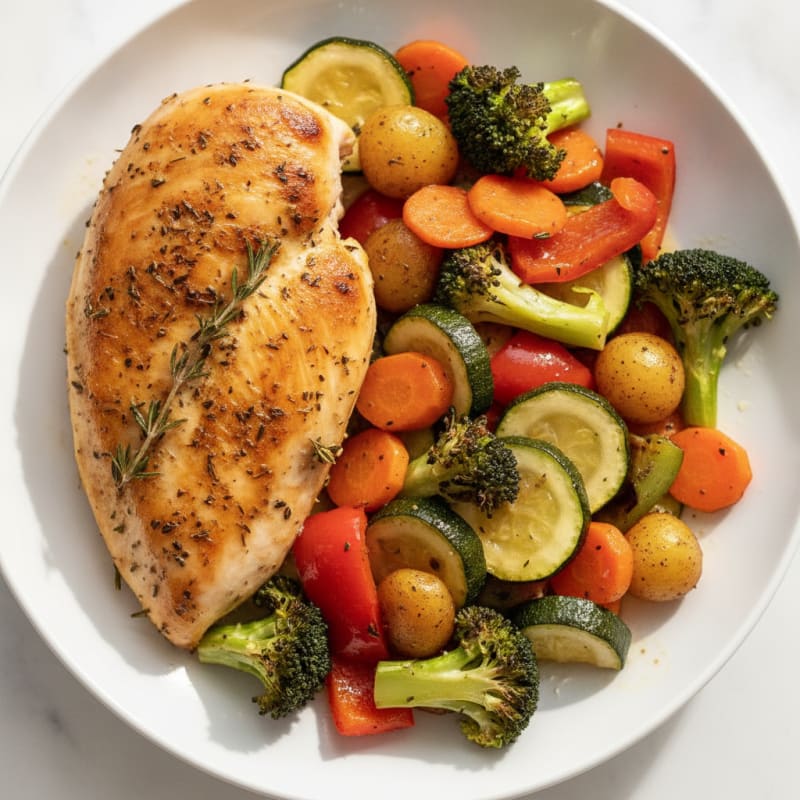 Herb-Roasted Chicken with Roasted Vegetables