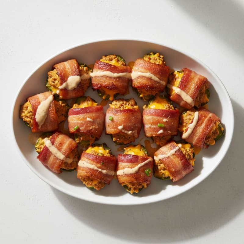 Bacon-Wrapped Jalapeño Poppers