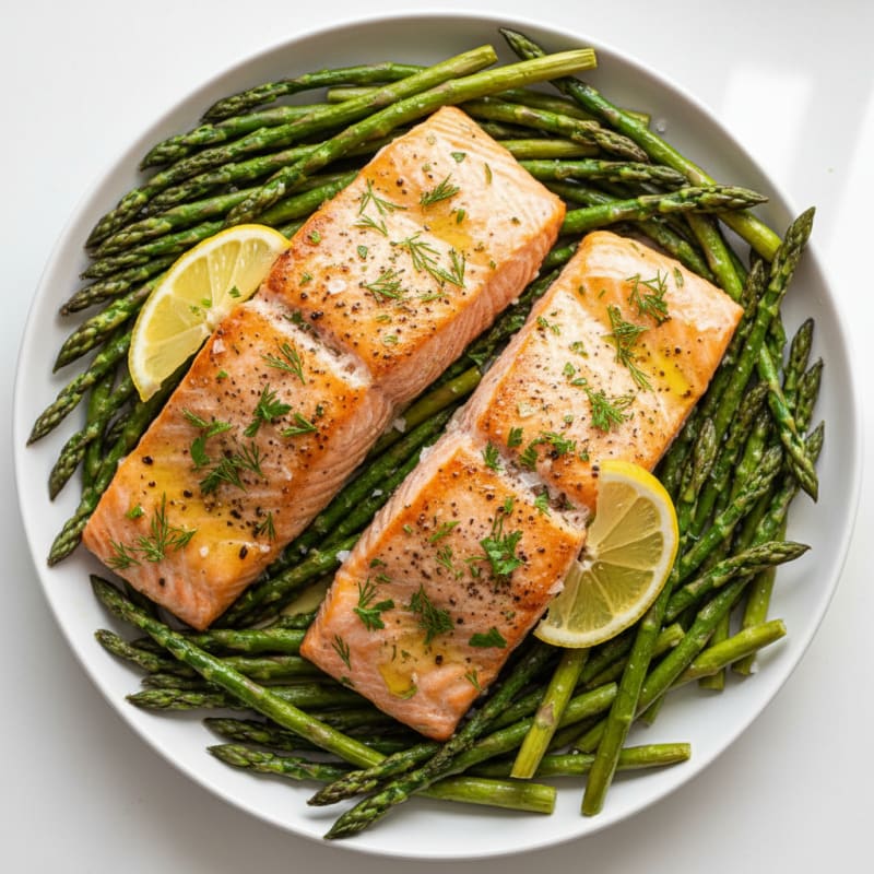 Lemon-Herb Baked Salmon with Asparagus