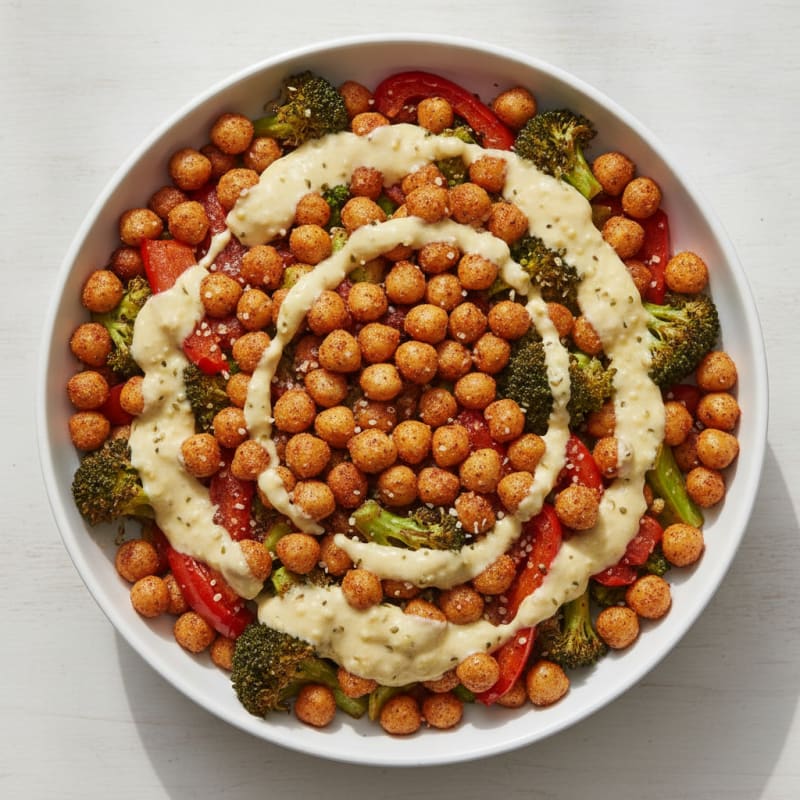 Roasted Vegetable and Chickpea Bowl