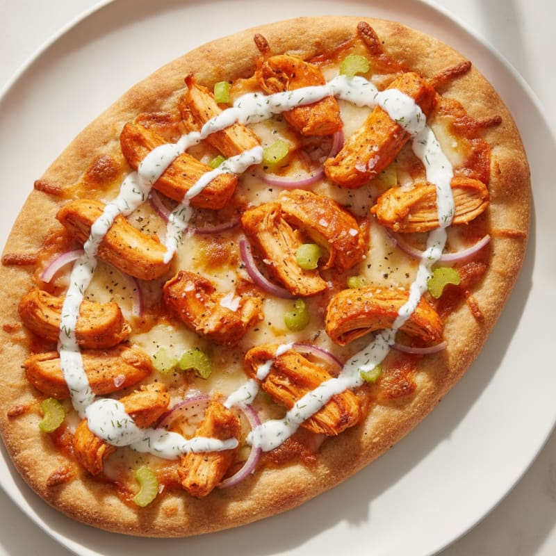Buffalo Chicken Flatbread Pizza