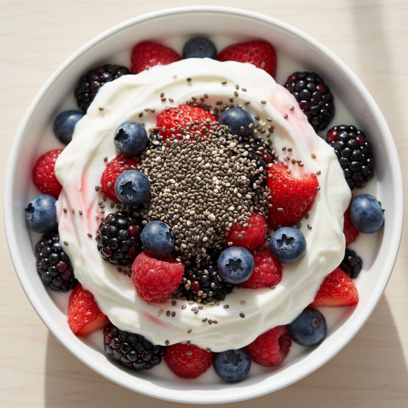 Creamy Greek Yogurt Protein Parfait with Mixed Berries