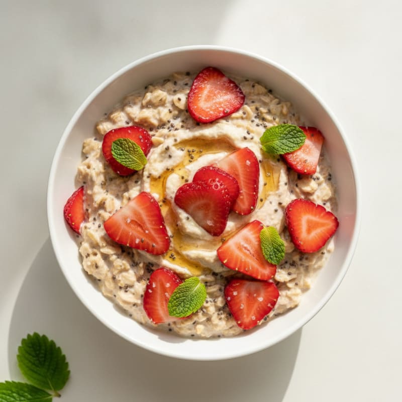 Strawberry Shortcake Overnight Oats